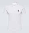 Ami Alexandre Mattiussi White Logo Embroidery Polo Shirt In White