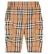 BURBERRY BABY VINTAGE CHECK COTTON CARGO PANTS