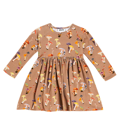 Molo Baby Charmaine Printed Cotton-blend Dress In Multicoloured