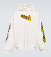 Marni White Bio Cotton Hoodie With Graffiti Prints In White