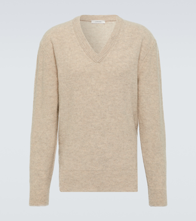 Lemaire V-neck Wool Jumper In Grey