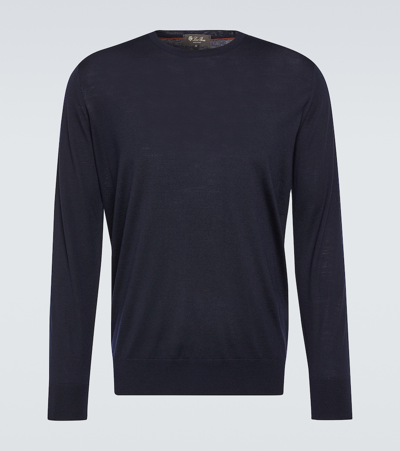 Loro Piana Virgin Wool Sweater In Blue