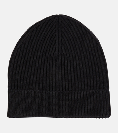 Dolce & Gabbana Dolce&gabbana Rib Wool & Cashmere Beanie In Black