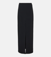 Twinset Belted Crepe Texture Maxi Skirt  In Black