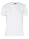 Comme Des Garçons Play Logo Patch Crewneck T-shirt In White