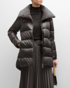 Herno Ultralight Puffer Coat W/ Faux Fur In 9300