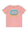 Gucci Kids' Logo-print Cotton-jersey T-shirt 4-12 Years In Pink