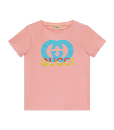 Gucci Kids' Logo-print Cotton-jersey T-shirt 4-12 Years In Pink