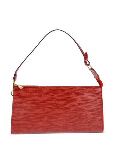 Pre-owned Louis Vuitton 2000  Pochette Shoulder Bag In Red