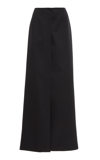 Givenchy Front-slit Wool-blend Maxi Skirt In Black