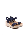 Sorel Cameron Wedge Espadrille Sandal In Blue