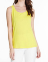 MULTIPLES DOUBLE SCOOP NECK TANK IN YELLOW