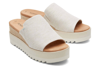 Toms Diana Platform Slide Sandal In White