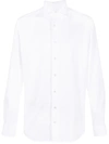 Traiano Milano Long-sleeve Stretch Shirt In 900