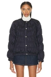 Chloé Ruched Puffer Jacket In Abyss Blue