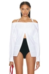 JACQUEMUS LA CHEMISE PEPLO TOP