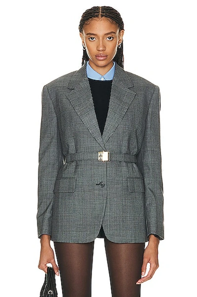 Miu Miu Belted Blazer In Antracite