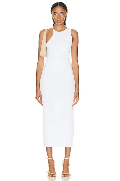 Gauge81 Altea Asymmetric Ribbed-knit Maxi Dress In White
