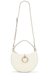 Chloé Small Arlene Leather Hobo In Misty Ivory