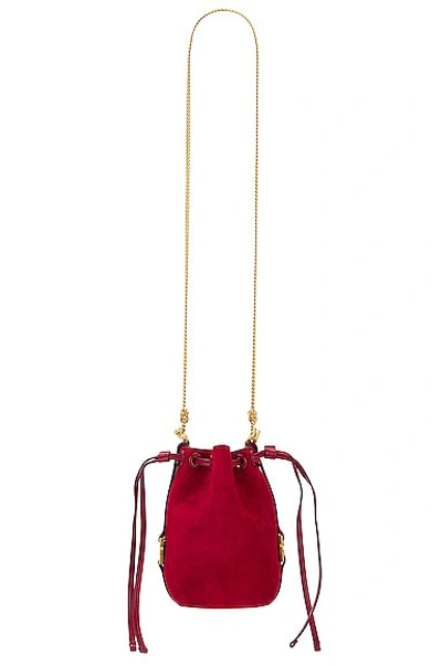 Chloé Marcie Micro Bucket Bag In Smoked Red