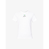 AXEL ARIGATO AXEL ARIGATO WOMENS WHITE BUTTERFLY-EMBROIDERED ORGANIC-COTTON T-SHIRT