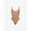 Skims Womens Sienna Everyday Sculpt Scoop-neck Stretch-jersey Body In Sienna