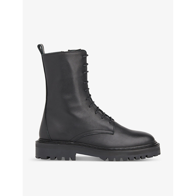 Whistles Asha Lace Up Boots In Black