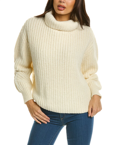 A.l.c Clayton Asymmetric Ribbed Merino Wool-blend Turtleneck Jumper In Brown