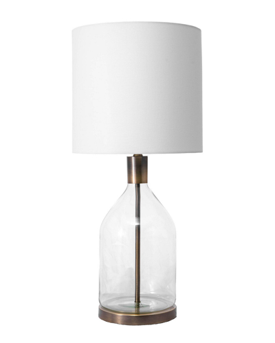 Nuloom 29in Mila Glass Linen Shade Table Lamp