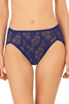 Natori Bliss Allure One-size Lace French Cut Brief Panty In Indigo