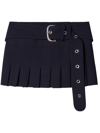 Off-white Belted Mini Skirt In Blue