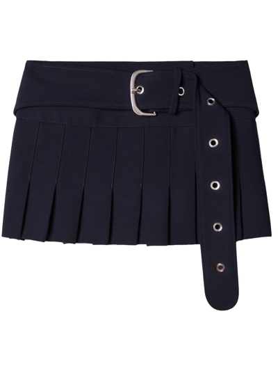 OFF-WHITE BELTED PLEATED MINISKIRT