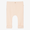 1+ IN THE FAMILY 1 + IN THE FAMILY BABY GIRLS PINK RIBBED COTTON LEGGINGS