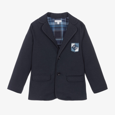 Beatrice & George Kids' Boys Navy Blue Cotton Blazer