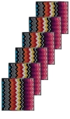 Missoni Giacomo Face Towel 6 Piece Set In Fuchsia