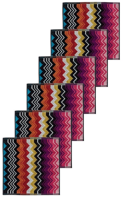 Missoni Giacomo Face Towel 6 Piece Set In Fuchsia