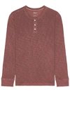 Rails Skhi Knit Long Sleeve Shirt In Brick