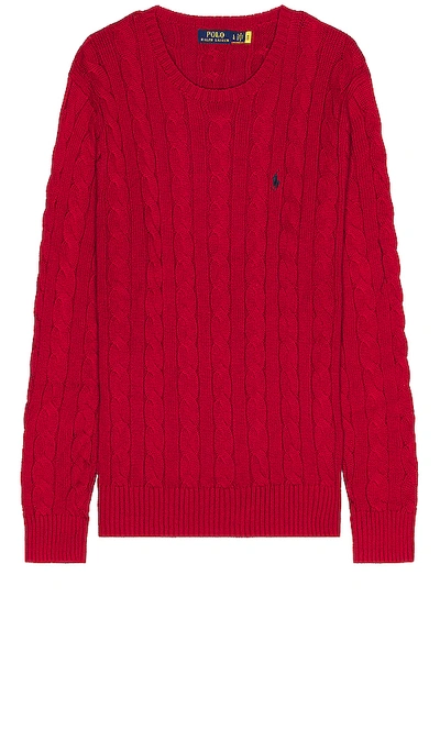 Polo Ralph Lauren Long Sleeve Sweater In Park Avenue Red