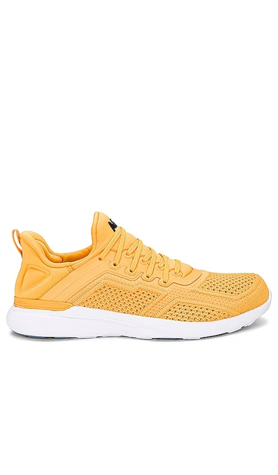 Apl Athletic Propulsion Labs Tracer Techloom And Scuba Running Sneakers In Mango & Navy & White