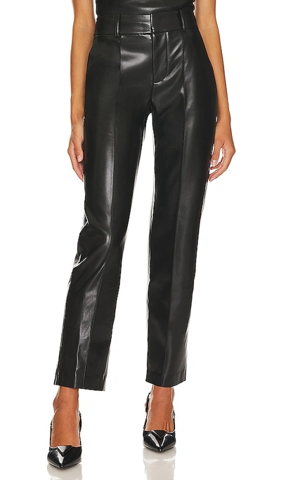 Alice And Olivia Women's Ming Pleated Faux Leather Pants In Black