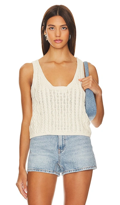 Free People High Tide Cable Tank In White