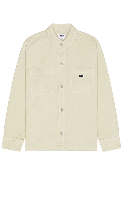 Obey Milton Shirt Jacket In Clay