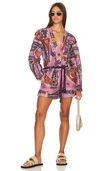 Free People X Revolve Atlas Quilted One Piece In Berry Combo