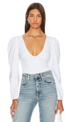 Free People X Intimately Fp Va Va Voop Bodysuit In White
