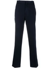 Circolo 1901 Stretch Cotton Mid-rise Trousers With Rear Pockets In Blue