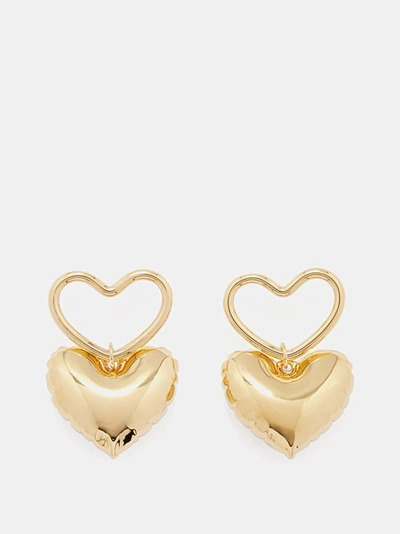 Nina Ricci Blow Up Heart Gold-plated Earrings