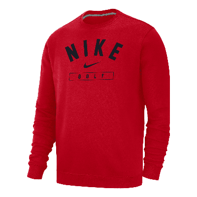 Nike Men's Golf Crew-neck Sweatshirt In Red