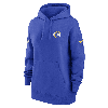 Nike Women's Sideline Club (nfl Los Angeles Rams) Pullover Hoodie In Blue