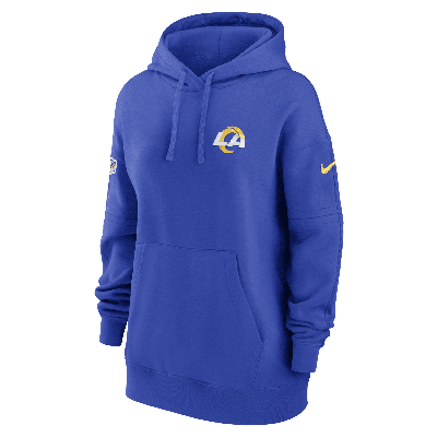 Nike Women's Sideline Club (nfl Los Angeles Rams) Pullover Hoodie In Blue