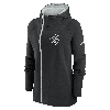 Nike Women's Assymetrical (nfl Las Vegas Raiders) Full-zip Hoodie In Black
